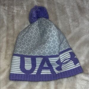 Under Armour Kids' Lavender and Gray Knit Hat